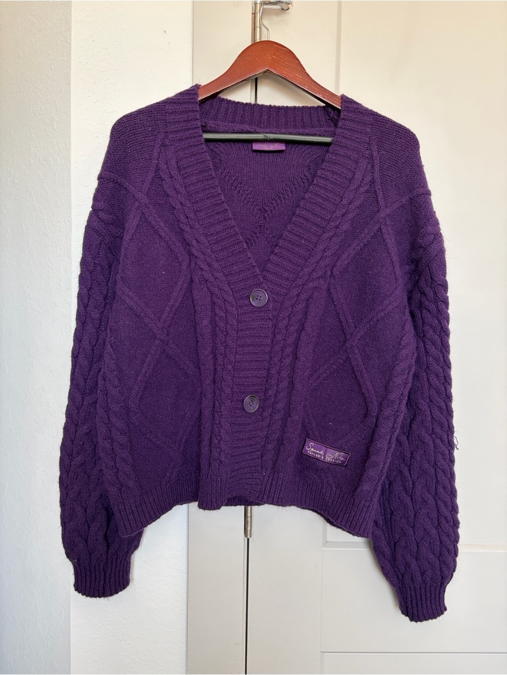 TAYLOR SWIFT SPEAK NOW TAYLOR’S VERSION CARDIGAN PURPLE WOMENS XL/2XL - Picture 2 of 5